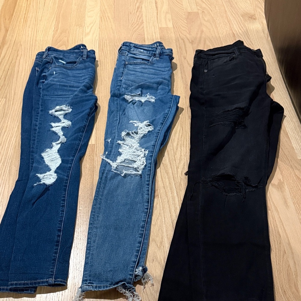 Stylish Ripped Jeans Trio